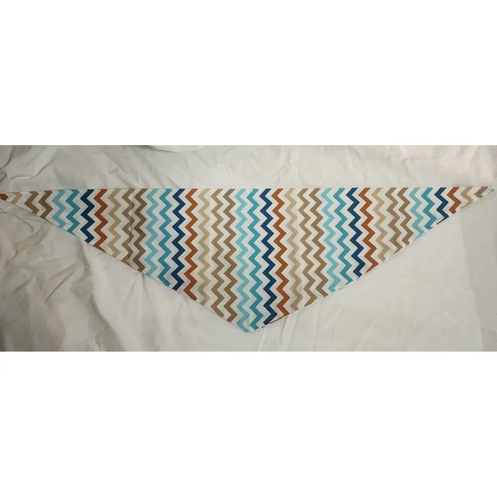 Rocfeit Chevron Stripes Multicolor Dog Bandana Large New Pet Scarf Accessory
